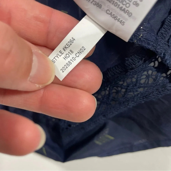 Point Sur J Crew Metallic Clip Dot Blouse Ruffle Neck - Picture 3 of 7